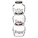 Produktbild 3er Set Tee Kaffe Zucker Glas Gefäß 400ml Kanister