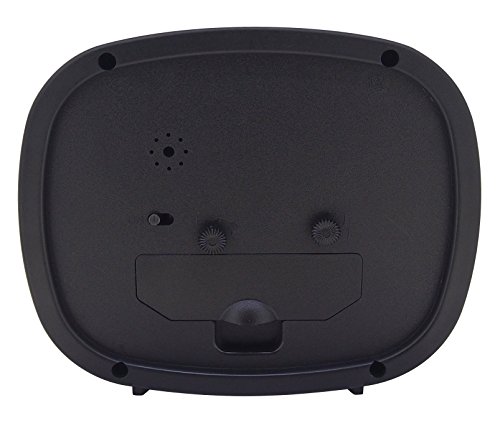 Königswerk Wecker mit 3D-Ziffern und lautem Alarmton, geräuschlos, Quarzuhrwerk, analog – schwarz - 3