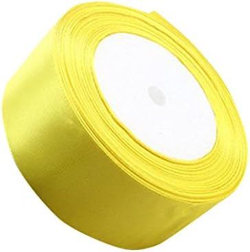 4CM Grosgrain Ribbon in Solid Colours SOMESUN Cuts Gift Packaging Silk Ribbon (Yellow)
