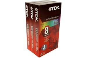 Imation 3er-Pack VHS-Videokassette, Rot, 8 Stunden, 3 Count