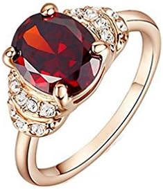 Simulated Diamond Ruby Engagement Ring , 9