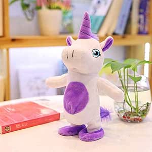 walking talking unicorn plush toy