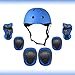 Produktbild Kiki live Kinder-Helm-Knieschützer,7 Stück Draussen-Sportschutz-Set Jungen,verstellbare Helm-Sicherheits-Pads,für das Radfahren und andere Extremsportarten