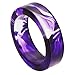 WWOOR Harz Tuschmalerei Einzigartig Fingerringe Chinesische Klassische Damen Herren Ring Breit 6mm Lila
