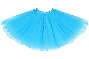 Zookey Mujeres Falda Tutú de 4 Capas de Tul Tutu Adulto clásico Capas Tutu Danza de Ballet Disfraces Tutú para Mujeres y Niñas