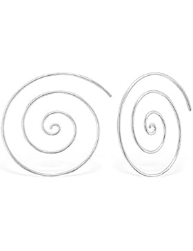 *925 Silber Ohrringe Ohrschmuck Creolen Ohrreif Spirale 30mm Neu*