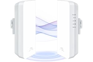 DAVUAZ Pont sans Fil, 5.8ghz 900mbps 2x14dbi Haute Vitesse avec Un Port Gigabit | 5km Distance de Travail à Distance | Point à Point PTMP Outdoor WiFi Bridge Pack de 2 (HBR50907)