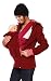Happy Mama. Women's Maternity Fleece Hoodie Duo Top Carrier Baby Holder. 032p (Crimson, UK 16/18, 2XL)
