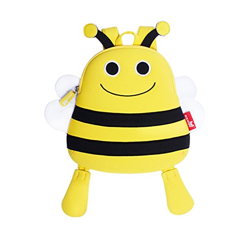 BINGONE Kids Cartoon Backpack Nursery Pre-school Travel Outdoor Yellow Bee 1~3 Years Old Boys and Girls