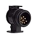 Produktbild CGBOOM Anhänger Adapter Wasserdicht Auto Anhängerkupplung Adapter für PKW 13 Polig auf 7 Polig Adapterstück Stecker für Anhängeradapter Caravan, Schwarz