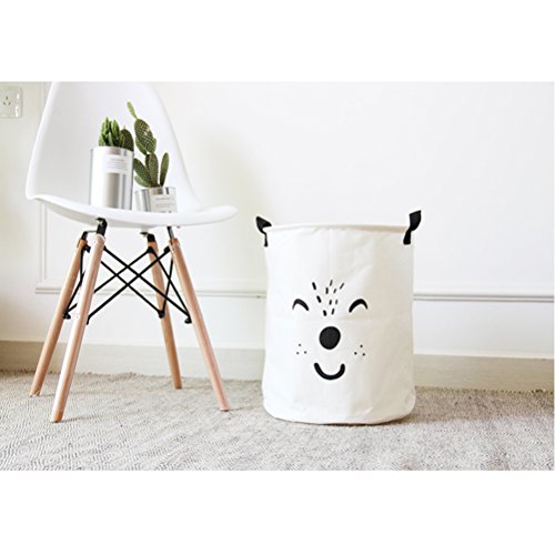 Inwagui Wäschekorb faltbar Wäschebehälter Wäschetonne Wäschebox faltbar Wäschesack Wäschesammler 35*40cm-Weiß