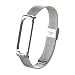 Produktbild Für Xiaomi Mi Band 4 Armband,Colorful Metallarmband Ersatzarmbänder Ersatz Strap Erweiterbar Armband für Xiaomi Mi Band 4 (Silber)