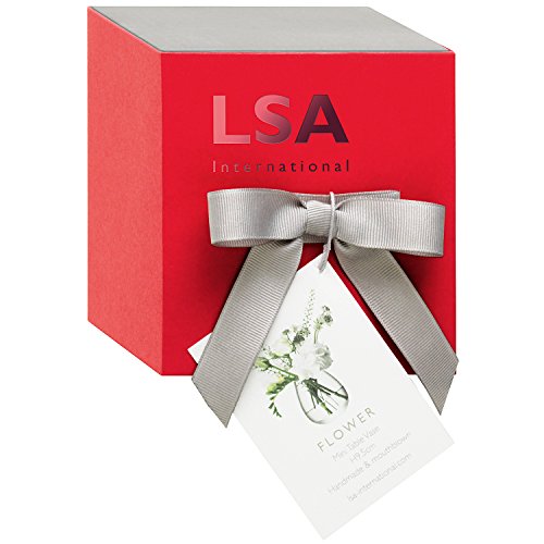 LSA International 9,5 cm Blume Mini Tisch Vase, transparent - 7