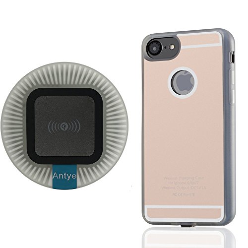 Qi Wireless Charger Kit for iPhone 7, Including Qi Charging Dock and Case  Flexible Lightning Connector Delicate TPU Case Support Qi