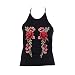 Produktbild Top für Damen lmmvp Frauen Rückenfrei Stickerei kurz Sling Weste Shirt Bluse