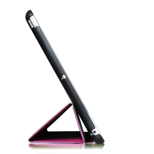 Invero® Premium Leder Smart Cover Case Schutzhülle Etui Tasche für Apple Ipad Air / Ipad 5 5th Gen mit Rückenschutz und Unterstützt Sleep / Wake Funktion umfasst Displayschutzfolie & Stylus (Lila / Purple) - 6