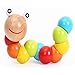 Boys Girls Child Magical Twisting Insect Wooden Toy Puzzle Baby Train Magic Toys