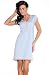 Dobranocka TM.5038 Maternity/Nursing Nightdress,Size L,Light Blue-Brown