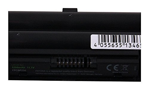 PATONA Premium Laptop Akku für Fujitsu Fujitsu | Lifebook A530 | A531 | AH530 | AH531 | LH52/C | LH520 | LH530 | LH701A | LH701A | PH521 – [ Li-ion; 5200mAh;schwarz] - 5