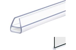 FEINIAO Junta para mampara de ducha,Junta de Ducha, Tiras de Gomas Sellados de Baño (Entre 6 a 12 mm) para Mampara de Baño o de Ducha o Puerta de Cristal (10 mm,u tipo 200cm)