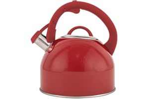 BIALETTI Bollitore, 2,5L Acciaio | Collezione Winter Wonderland, Rosso | Adatto ai piani ad Induzione