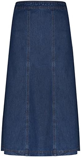Viyella Fit and Flare A-Line Paneled Lightweight Chambray Skirt