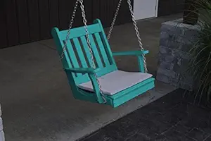 AD PlanetGarden, Outdoor, Indoor Wooden Swing Chair, Porch Swing and Garden Swing, Balcony Swings Sky Blue.!! Ships Worldwide !!