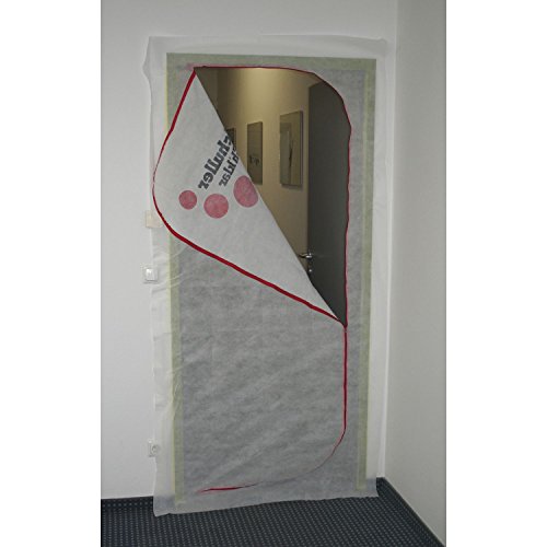 SCHULLER Staubschutz-Tür 1,10×2,20m für Renovierungen, Umbauten usw. aus staubdichtem Polypropylen-Vlies - 2