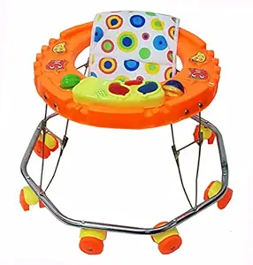 Cluedeal Musical Baby Activity Fordable Baby Walker for Kids with Music and Light Age 6 to 12 Month with (Included Battery)