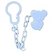 Lusee® Soother Soothie Clip Pacifier chain Dummy Holder Unisex Stylish Design for Boys & Girls for Teething Ring Toys Baby Blankets (Blue)