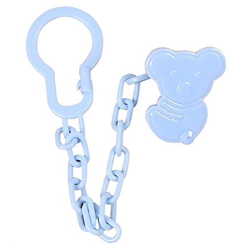 Lusee® Soother Soothie Clip Pacifier chain Dummy Holder Unisex Stylish Design for Boys & Girls for Teething Ring Toys Baby Blankets (Blue)