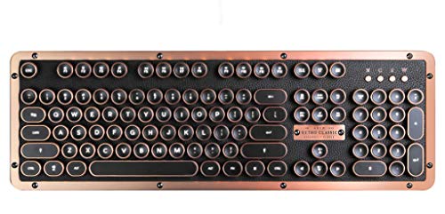 AZIO Clavier mécanique Bluetooth Retro Classic ARTISAN, aspect vintage avec configuration française