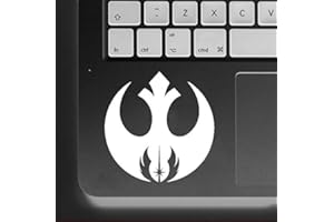 Richstar17 Autocollant en Vinyle pour Ordinateur Portable Motif Jedi Order Rebel Alliance Star Wars Width 3'' Blanc