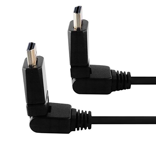 „BestPlug“ 1 Meter Universal High Quality HDMI Kabel mit Internet / HDMI beweglicher flexibler drehbarer Gelenk-Stecker auf HDMI beweglichen flexiblen drehbaren Gelenk-Stecker vergoldet / High Speed / geeignet für 3D HD FullHD UHD (40962160) / Schwarz - 3