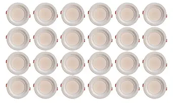 BENE Amore Aluminium Round Ceiling Light (Yellow, 7w Pack of 24 Pcs)