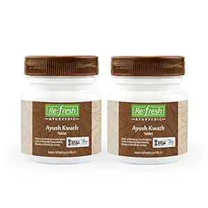 Refresh Ayurvedic Aayush Kwath Tablet 120 Tab Each (Pack of 2), Immunity Booster For Man, Women & Kids (Recommended by Ministry of Ayush)