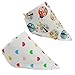 Set Of 2 Baby Cute Bandana Drool Bibs Unisex Cotton ( Beatles & Peach Hearts )