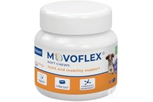 VIRBAC Movoflex Soft Chews | 30 pièces | Pour chiens de 15 kg à 35 kg | Complément alimentaire pour le soutien de la santé articulaire | Pour le maintien des structures articulaires | Avec acide hyaluronique