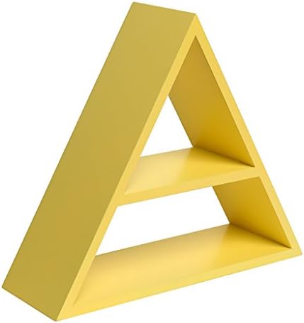 SESO UK- Simple Creative Triangular Wall Shelves Home Decoration Display Storage Rack Dormitory Essential Office Multi-storey Book Shelf (36.5X12X32cm)
