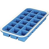 Levivo Bac à Glaçons en Silicone pour 18 Cubes, env. 27 x 14 x 4 cm, Bleu
