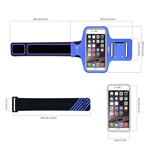 EOTW Brazalete Deportivo para iPhone Sumsang Huawei BQ  Azul Brazalete para 4 7pulgadas 