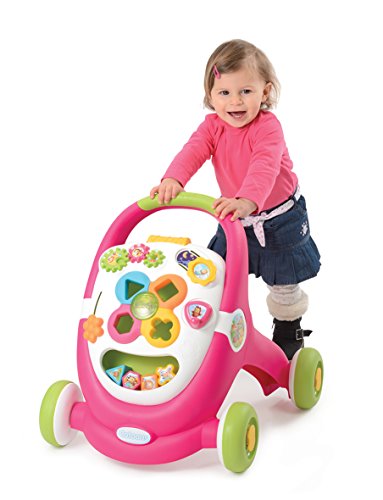 Smoby 110304 Cotoons 2-in-1 Lauflernwagen + Spielstation, rosa - 2
