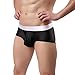 Produktbild Unterwäsche Männer Gebürstet Leichte Dehnung Hohe Gabel Briefs Sport Unterhose,Herren Slips Push Up Unterhose Knickers Shorts Unterwäsche JAMINY (Schwarz, M)