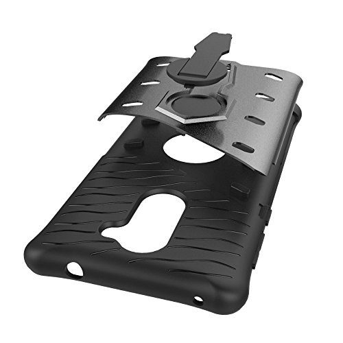 Funda Mate9 Lite  Espada  Ultra Armor   Doble Robed  a Prueba de Golpes  con Soporte de 360    la Mejor Protecci  n Resistente con Soporte de V  deo para Huawei GR5  Mate 9 Lite  Plata 