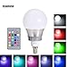 Produktbild LED RGB Lampen, Sunpion® 10W Dimmbar Glühbirne 16 Farben zur Wahl, inklusive Fernbedienung, Farbwechsel Lampen, LED Birnen, LED Leuchtmittel (10W E14)