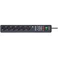 Power Strip Brennenstuhl Premium-Line Regleta De Enchufes Con 6 Tomas De Corriente (Cable De 5m, Con Interruptor, Montable, Fabricado En Alemania) Negro/Gris Regleta Enchufes