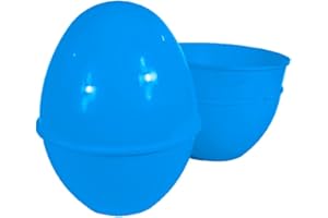 Aurora Store Guscio Uovo di Pasqua in Plastica Colorata Contenitore Vuoto per Confezioni Regalo, Feste, Eventi, Pacco Sorpresa 40x30 cm Pasqualone Vuoto Dimensioni 30 x h 40cm Ø 30 cm (Azzurro)