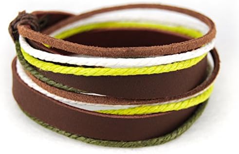 axy TIBET Series twic 6–11 Wrap 6! Real Leather Bracelet in Surfer Style Leather Bracelet.