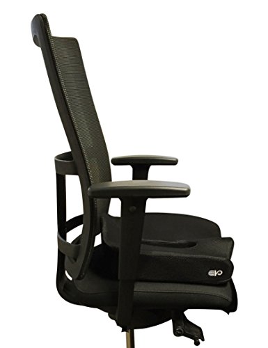 Ergonomisches Sitzkissen – Das Original von evo-cative – Orthopädisch, schmerzlindernd und vorbeugend gegen Rückenproblemen – Unterstützt eine gesunde und aufrechte Haltung – Memory-Schaum – inkl. Übungsposter - 3