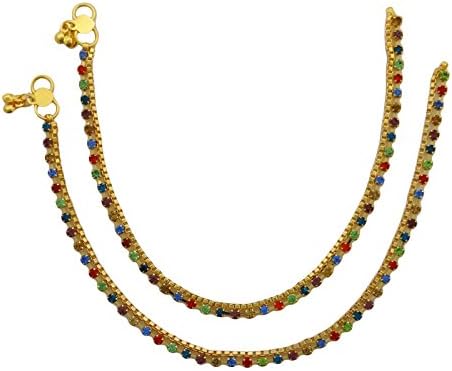 Gold Plated Indian Anklets Bollywood Ankle Bracelet Traditional Jewellery Gift For Women